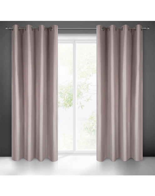 Zdjęcie: Zasłona gotowa Aggie 140 x 250 cm pudrowy róż EUROFIRANY