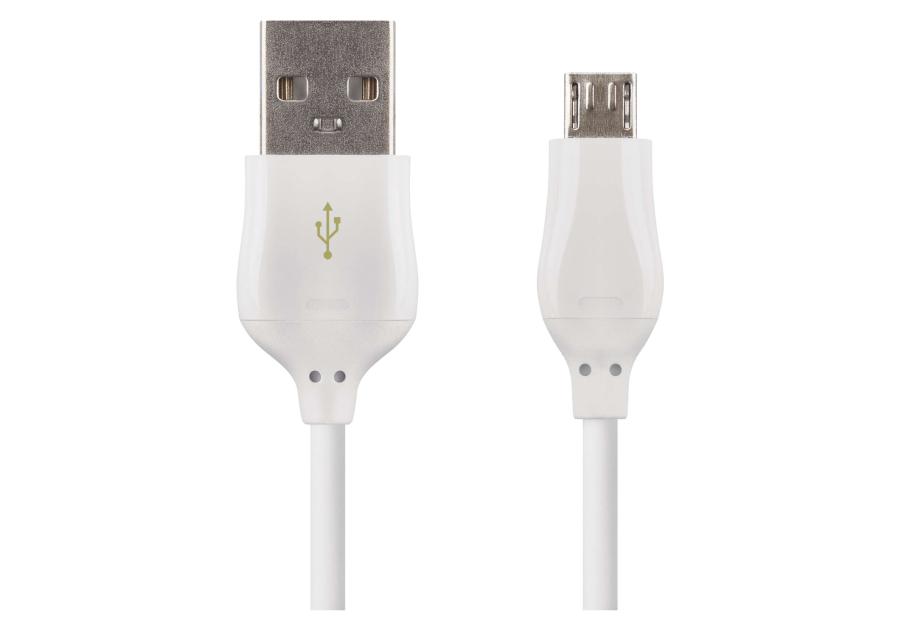 Zdjęcie: Kabel USB 2.0, wtyk A - micro B, ładowanie Quick Charge, transmisja danych, 1 m, biały EMOS