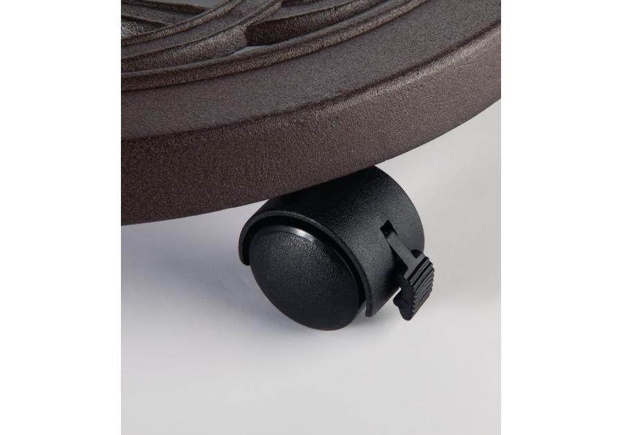 Zdjęcie: Podstawka drewniana na kółkach pod doniczkę Flora Roll Fonte, fi30 cm, aluminium NORTENE