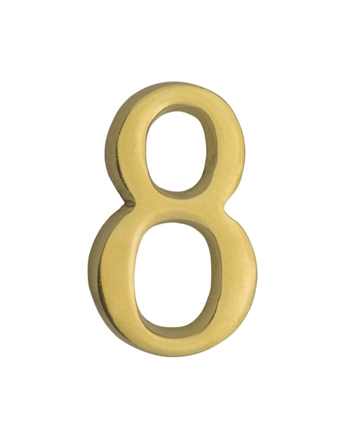 Zdjęcie: Cyfra 8 samoprzylepna mosiężna 50 mm METRO