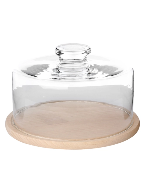 Zdjęcie: Pojemnik na ser z drewnianym spodem średnica 24 cm EDWANEX