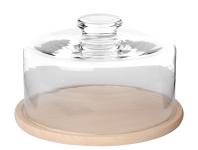 Zdjęcie: Pojemnik na ser z drewnianym spodem średnica 24 cm EDWANEX