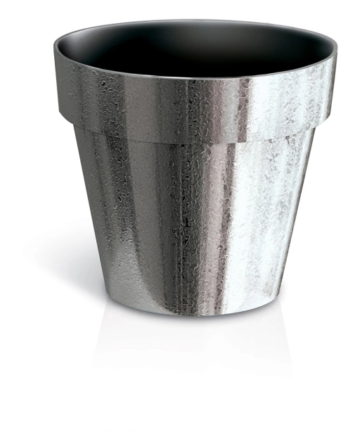 Zdjęcie: Doniczka Cube chrom silver 14 cm PROSPERPLAST