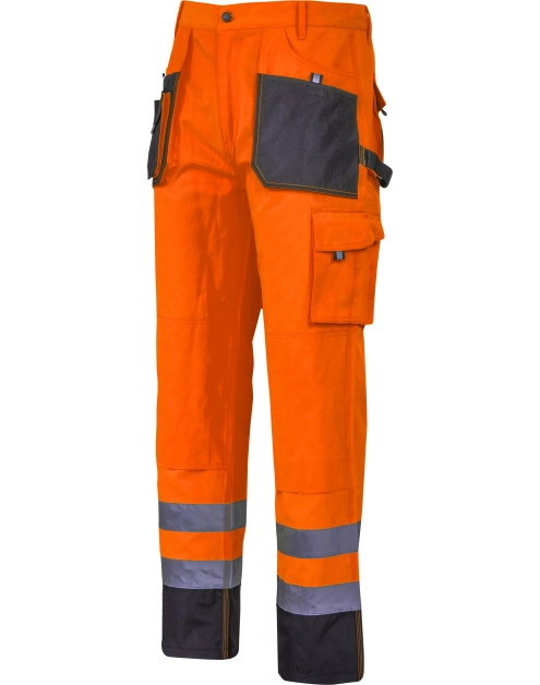 Zdjęcie: Spodnie ostrzegawcze czarno-pomarańczowe, S, CE, LAHTI PRO