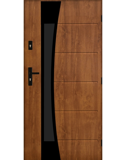 Zdjęcie: Drzwi zewnętrzne diuna złoty dąb 100p komplet PANTOR