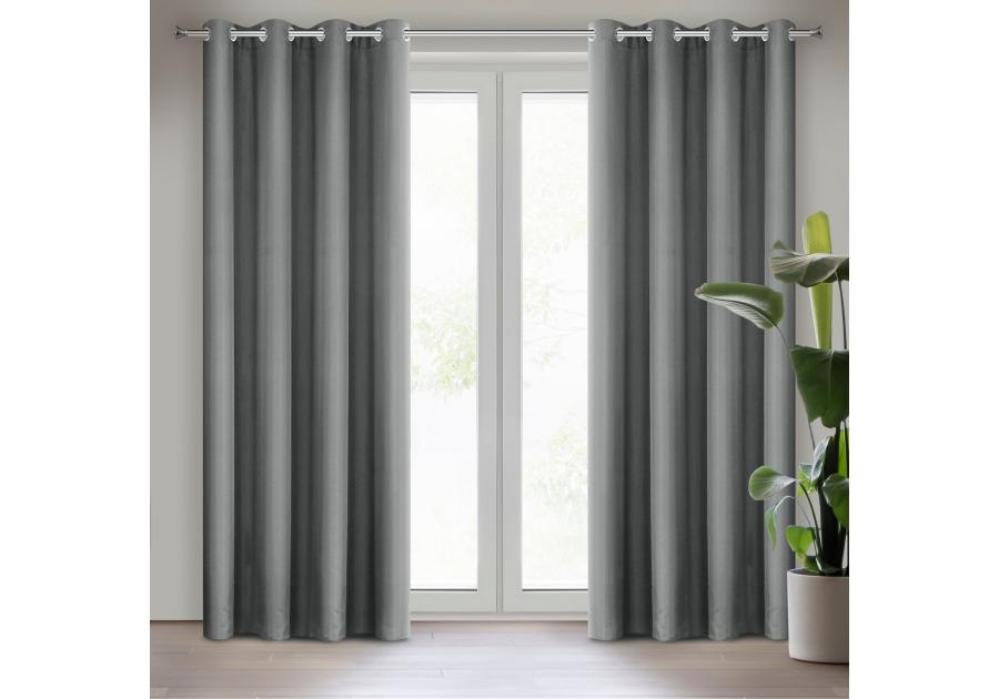 Zdjęcie: Zasłona gotowa Rita 140x250 cm szary EUROFIRANY