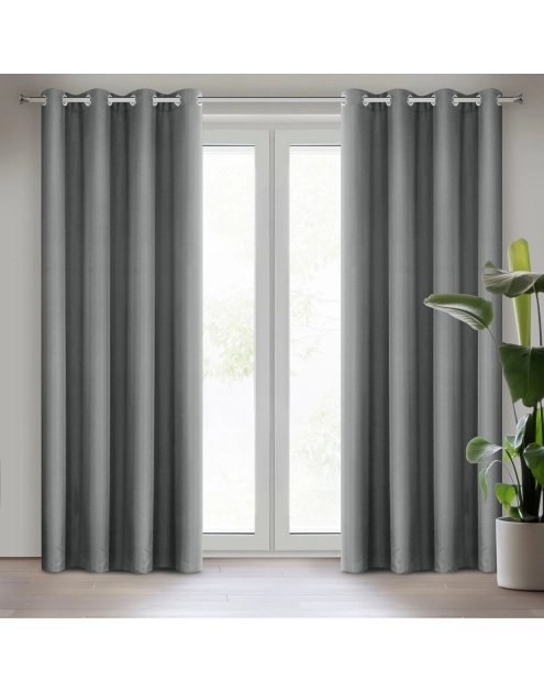 Zdjęcie: Zasłona gotowa Rita 140x250 cm szary EUROFIRANY