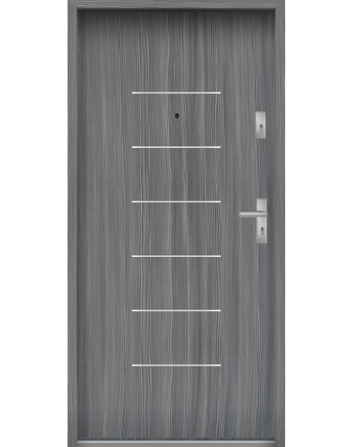 Zdjęcie: Drzwi wejściowe do mieszkań Bastion A-39 Mokka 80 cm (NW) lewe ODP KR CENTER