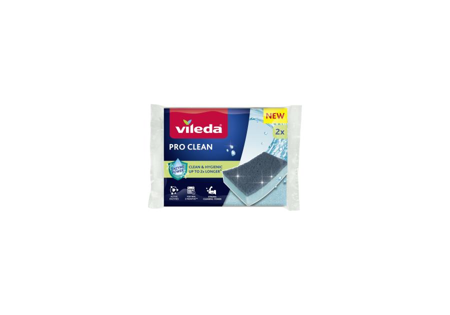Zdjęcie: Zmywak profilowany z enzymami Pro Clean 2 szt. VILEDA