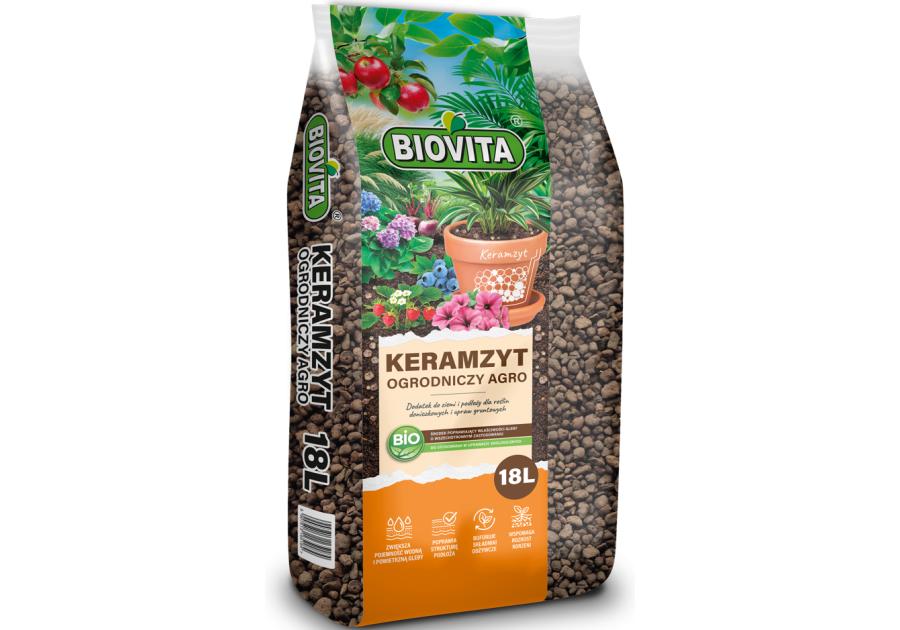 Zdjęcie: Keramzyt ogrodniczy Agro 18 L BIOVITA
