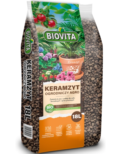 Zdjęcie: Keramzyt ogrodniczy Agro 18 L BIOVITA