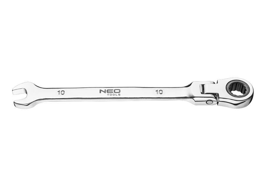 Zdjęcie: Klucz płasko-oczkowy z przegubem i grzechotką 10 x 160 mm NEO