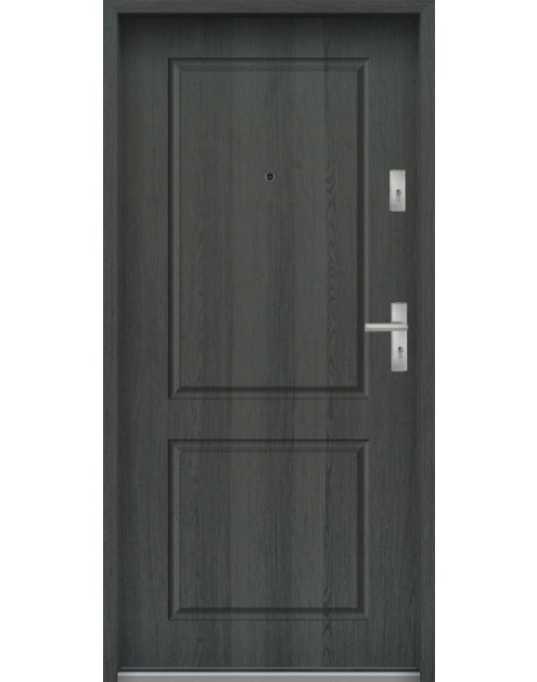 Zdjęcie: Drzwi wejściowe do mieszkań Bastion S-91 Grafit 80 cm lewe ODR KR CENTER