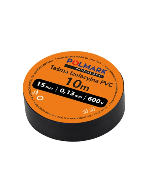 Zdjęcie: Taśma elektroizolacyjna 0,13mm x 19mm x 10m czarna POLMARK