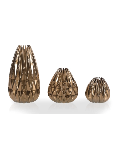 Zdjęcie: Wazon dekoracyjny Elixir 14x14x14 cm złoty EUROFIRANY