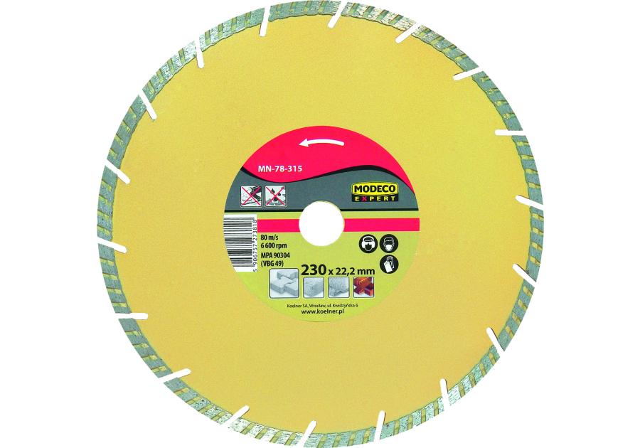 Zdjęcie: Ściernice diamentowe segmentowe typu Turbo 125 mm RAWLPLUG