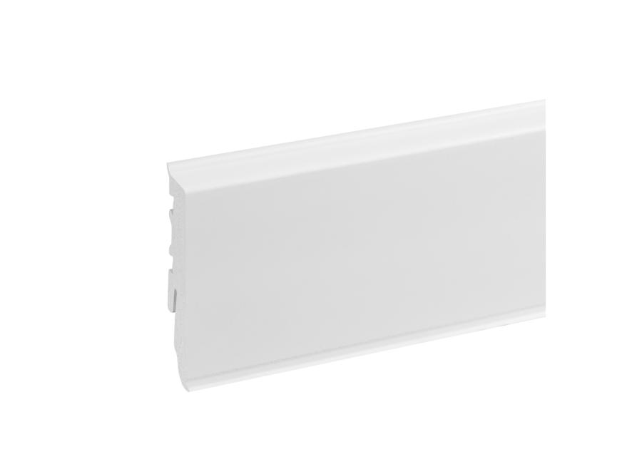 Zdjęcie: Listwa przypodłogowa PVC Masterline 1,5x6 cm, 2,2 m Biały RAL 9003 Mat CEZAR