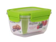 Zdjęcie: Pojemnik na żywność prostokątny 0,55 L beżowy MAGNOLIA