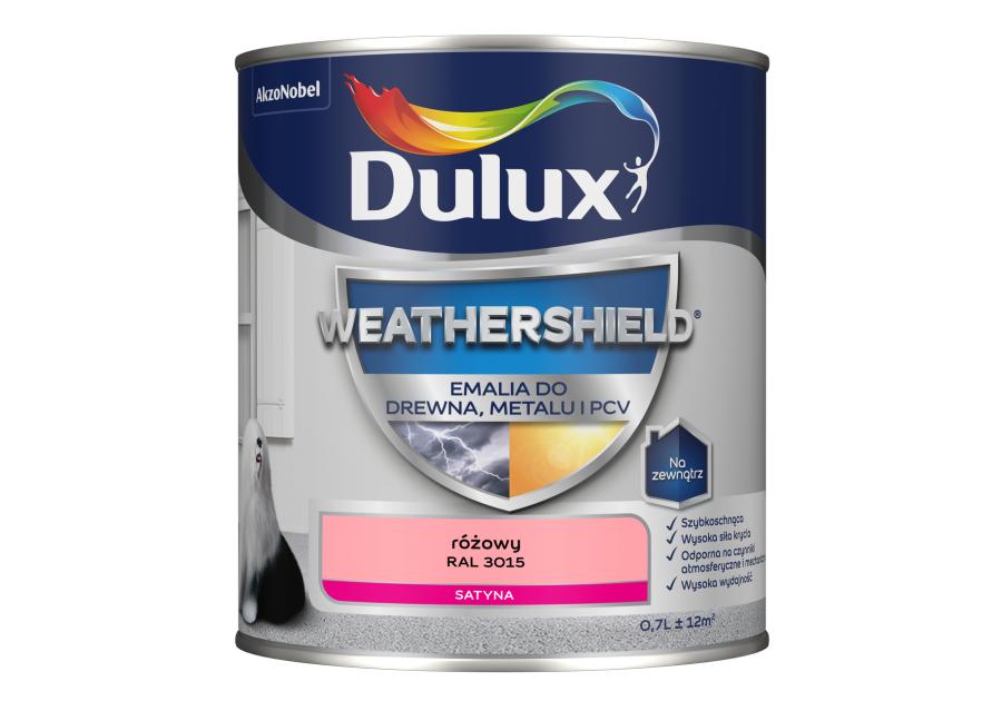 Zdjęcie: Emalia Dulux Weathershield różowy RAL 3015 DULUX