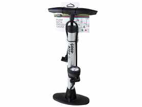 Pompka warsztatowa B-Power z ciśnieniomierzem, stojąca, AV/DV/FV, srebrny BOTTARI