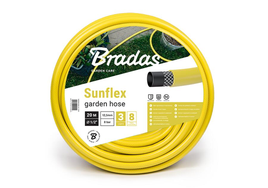 Zdjęcie: Wąż ogrodowy Sunflex 1/2" - 50 m BRADAS