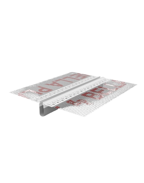 Zdjęcie: Listwa PVC dylatacyjna "E" z siatką, prosta BP15 L250 szara membrana BELLA PLAST