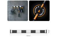 Zdjęcie: Uchwyt na narzędzia, wieszak ścienny 4 ruchome podwójne haki One Click FISKARS