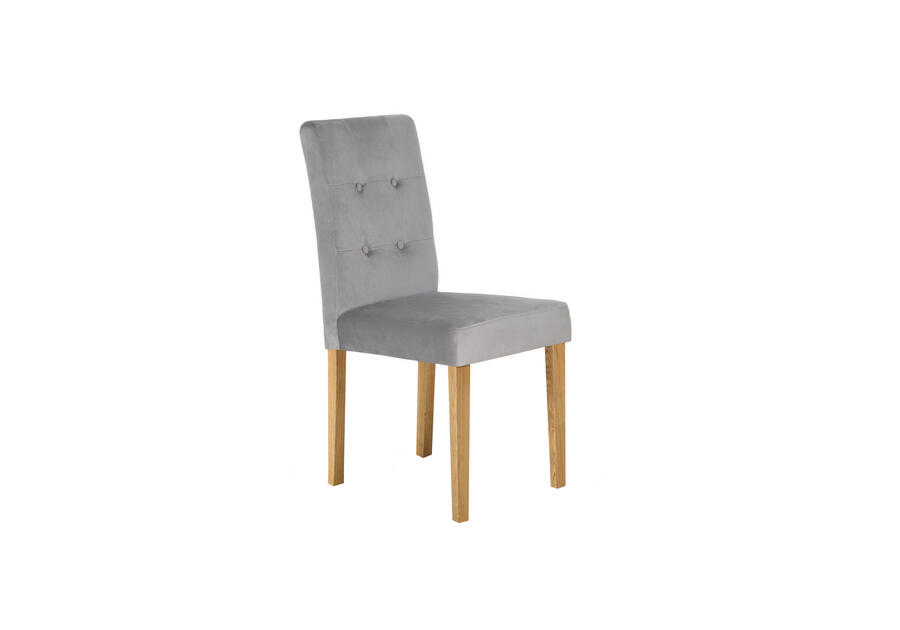 Zdjęcie: Krzesło tapicerowane Karo jasnoszare nogi kolor neutralny TS INTERIOR