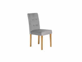 Krzesło tapicerowane Karo jasnoszare nogi kolor neutralny TS INTERIOR