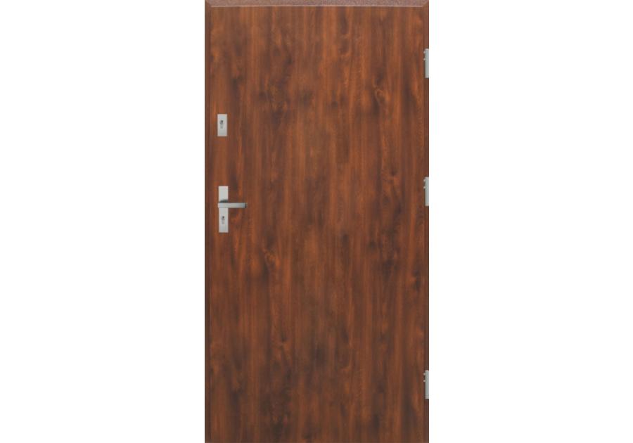 Zdjęcie: Drzwi zewnętrzne stalowo-drewniane Disting Otello 01 Dąb złoty 90 cm prawe zamek listwowy KR CENTER