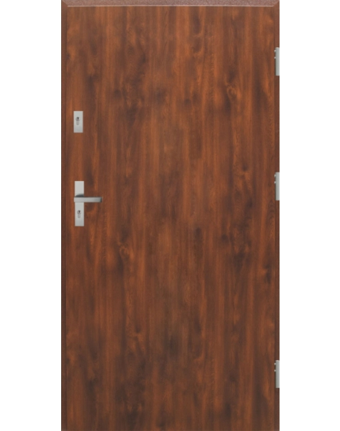 Zdjęcie: Drzwi zewnętrzne stalowo-drewniane Disting Otello 01 Dąb złoty 90 cm prawe zamek listwowy KR CENTER