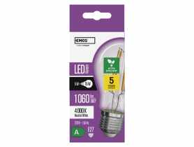 Żarówka LED Filament A60, E27, 5 W (75 W), 1060 lm, neutralna biel EMOS
