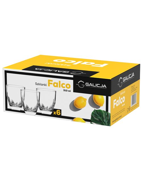 Zdjęcie: Komplet szklanek niskich Falco 310 ml - 6 szt. GALICJA