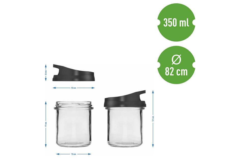 Zdjęcie: Pojemnik do przechowywania 350 ml z zakrętką 132355 BROWIN
