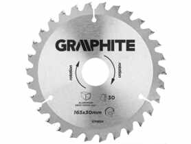 Tarcza do pilarki, widiowa, 165 x 30 mm, 30 zębów, do aluminium GRAPHITE