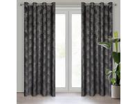 Zdjęcie: Zasłona gotowa Goja 140 x 250 cm czarny EUROFIRANY