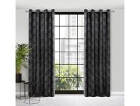 Zdjęcie: Zasłona gotowa Goja 140 x 250 cm czarny EUROFIRANY