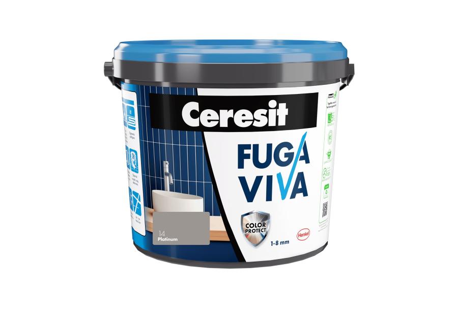 Zdjęcie: Fuga Viva elastyczna cementowa 1-8 mm platinum 4 kg CERESIT