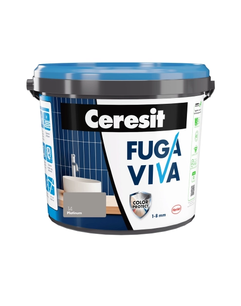 Zdjęcie: Fuga Viva elastyczna cementowa 1-8 mm platinum 4 kg CERESIT