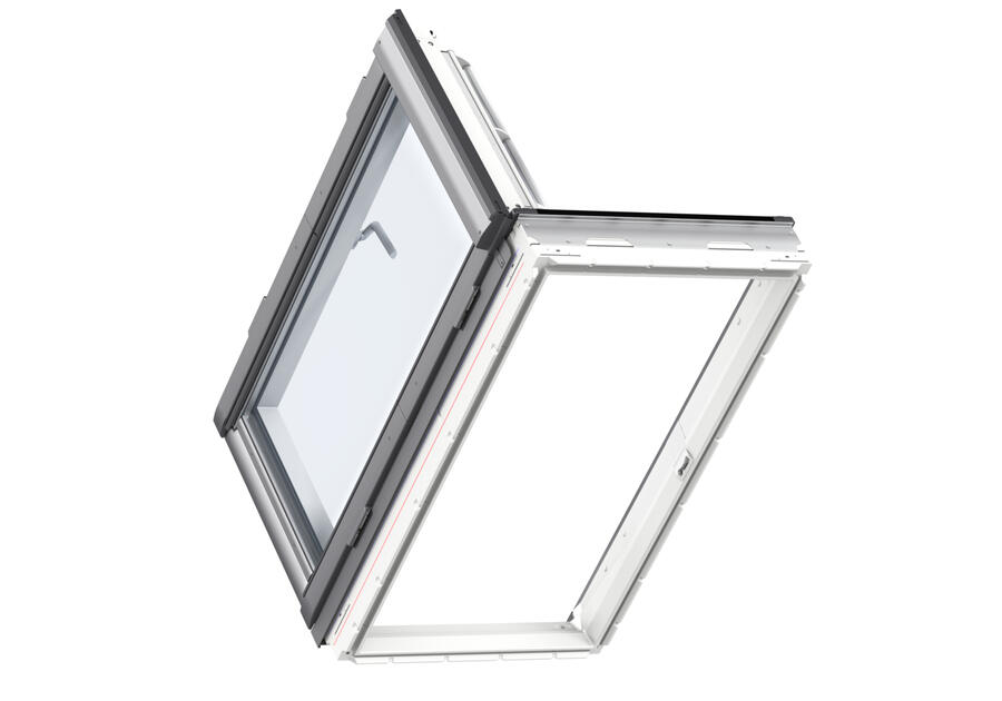 Zdjęcie: Okno wyłazowe GXU CK06 0066 drewniano-poliuretanowe, 3-szybowe VELUX