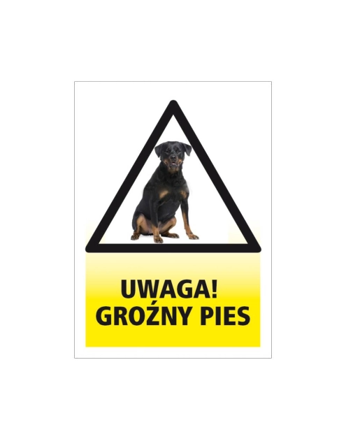 Zdjęcie: Oznaczenie "Uwaga groźny pies" 14,8x21 cm METRO