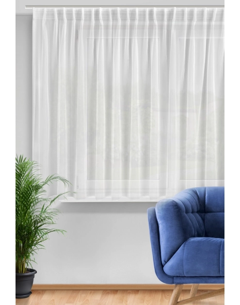 Zdjęcie: Firana gotowa Simone na taśmie 400x170 cm biały EUROFIRANY