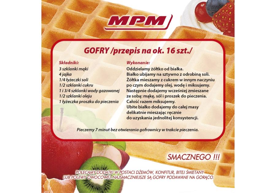 Zdjęcie: Gofrownica 1400 W MGO-13 MPM