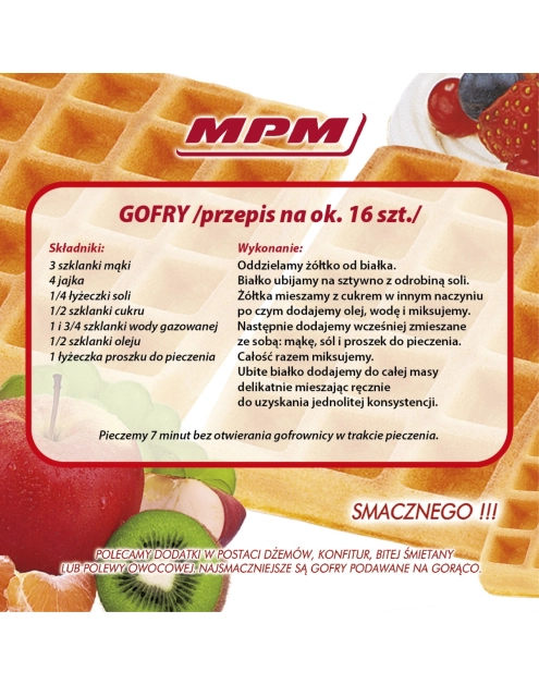 Zdjęcie: Gofrownica 1400 W MGO-13 MPM
