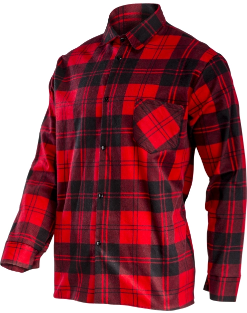 Zdjęcie: Koszula flanelowa czerwona, 170g/m2, S, CE, LAHTI PRO
