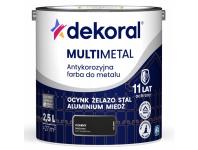Zdjęcie: Farba do metalu Multimetal Antykorozyjna Czarny 2,5 L DEKORAL