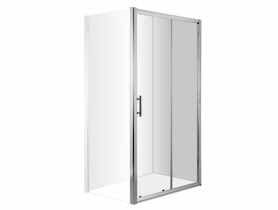 Drzwi prysznicowe wnękowe 140 cm - przesuwne Cynia chrom DEANTE