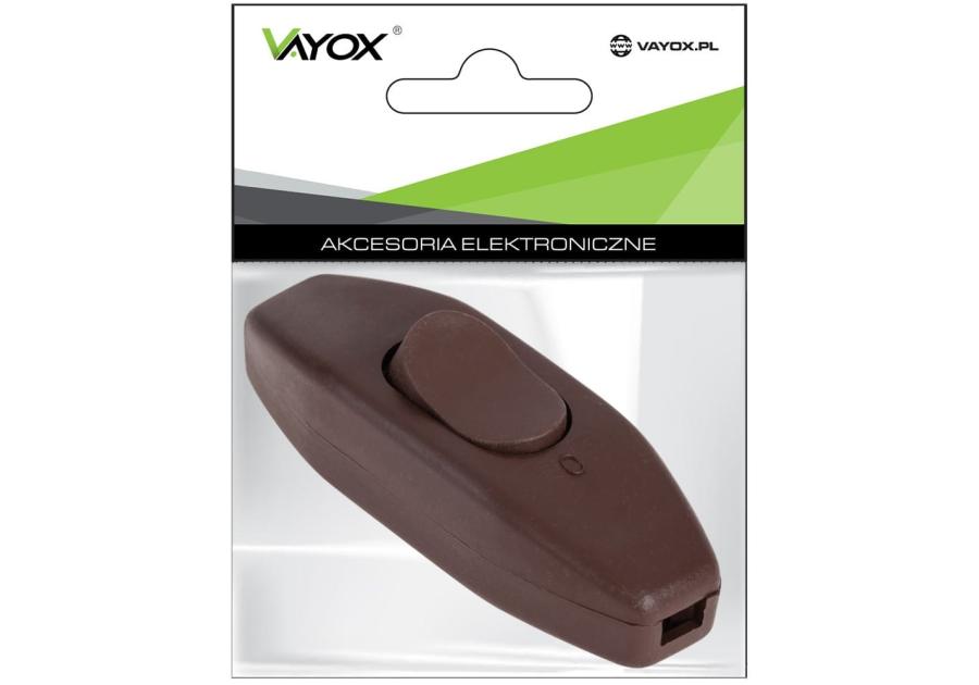 Zdjęcie: Przełącznik przelotowy brązowy 2,5A/250V, do montażu przemysłowego LX3089BR VAYOX