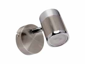 Oprawa ścienno-sufitowa Olaf GU10 1C kolor chrom/matowy chrom 35 W STRUHM