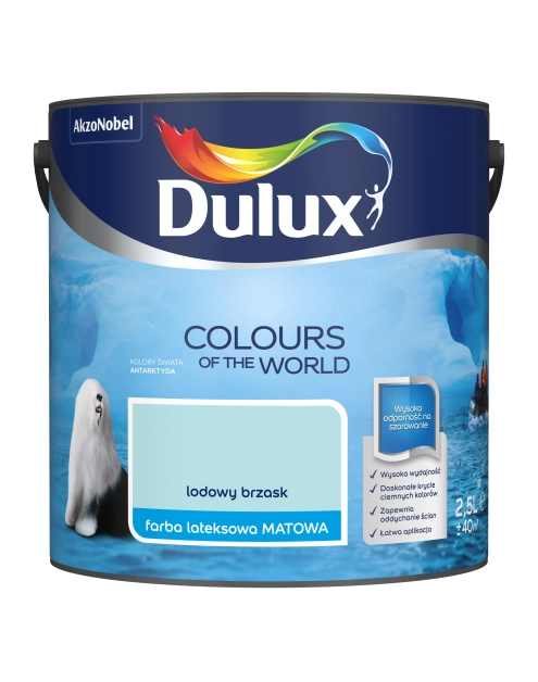 Zdjęcie: Farba do wnętrz Kolory Świata 2,5 L lodowy brzask DULUX